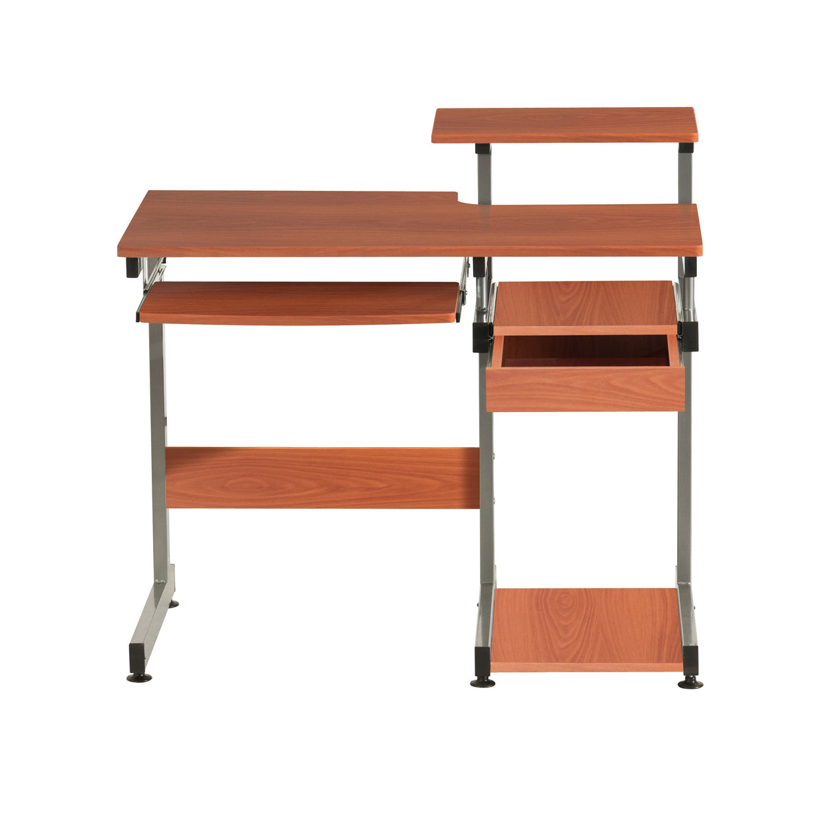 Techni Mobili Complete Computer Workstation Desk, Woodgrain