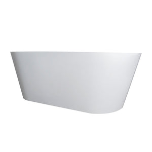 59 Inch Freestanding Solid Surface Soaking Bathtub
