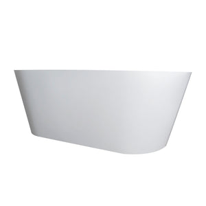 67 Inch Freestanding Solid Surface Soaking Bathtub