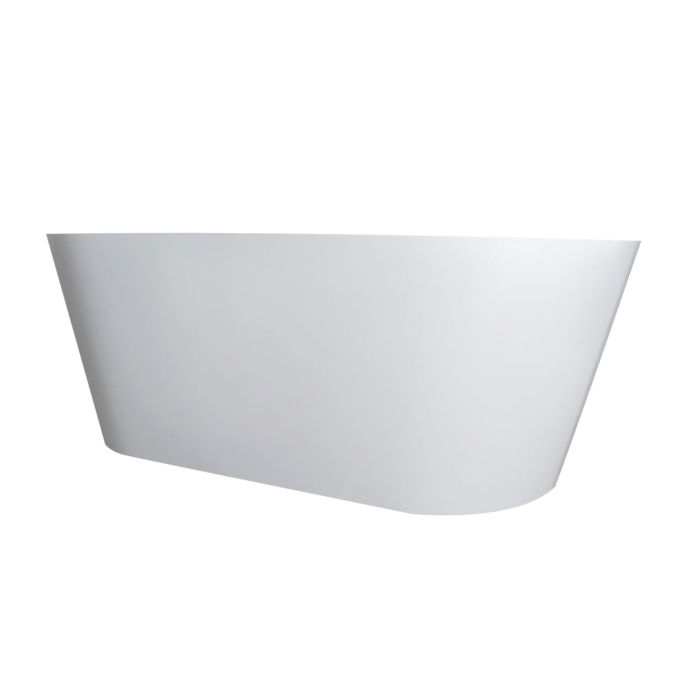 59 Inch Freestanding Solid Surface Soaking Bathtub