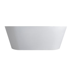 59 Inch Freestanding Solid Surface Soaking Bathtub