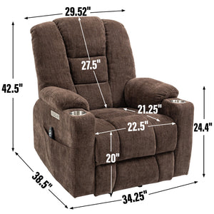 Large Power Lift Recliner Chair with Massage and Heat