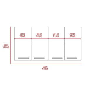 Wall Cabinet 24" H with Four Doors