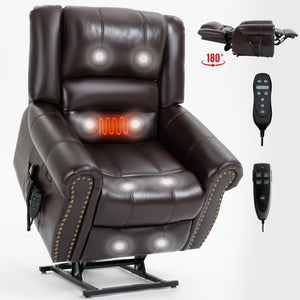 Power Lift Recliner Chair with Heat and Massage - Faux Leather