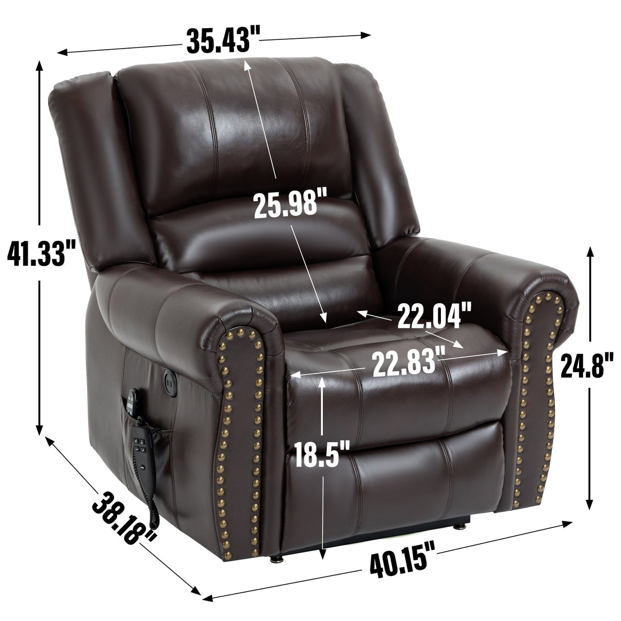 Power Lift Recliner Chair with Heat and Massage