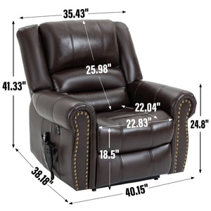 Power Lift Recliner Chair with Heat and Massage - Faux Leather