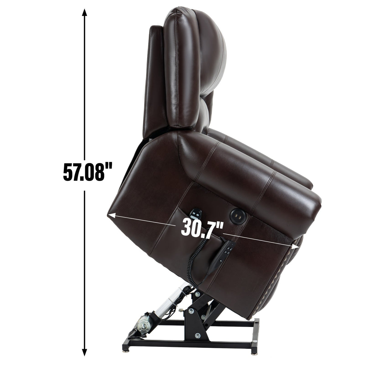 Power Lift Recliner Chair with Heat and Massage - Faux Leather