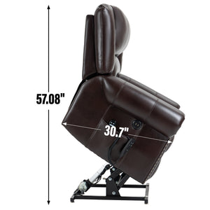 Power Lift Recliner Chair with Heat and Massage - Faux Leather