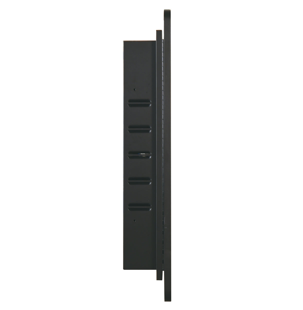 Black 24x30 Inch Metal Framed Wall Mount or Recessed Mirror Cabinet