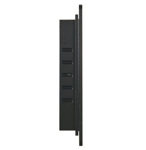 Black 24x30 Inch Metal Framed Wall Mount or Recessed Mirror Cabinet