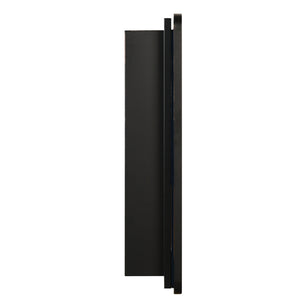 Black 24x30 Inch Metal Framed Wall Mount or Recessed Mirror Cabinet