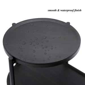 Round Coffee Table with Storage Tray