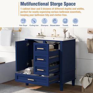 30" Bathroom Vanity with Sink Combo Set