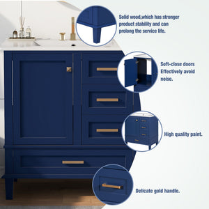 30" Bathroom Vanity with Sink Combo Set