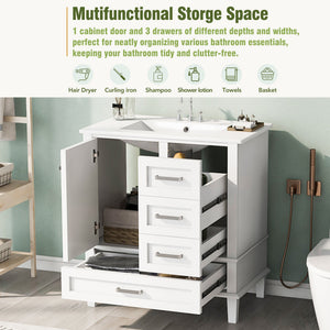 30" Modern Bathroom Vanity with Sink Combo Set