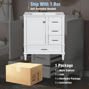 30" Modern Bathroom Vanity with Sink Combo Set