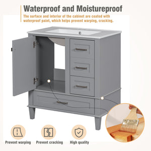 30" Bathroom Vanity with Sink Combo Set