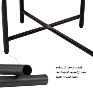 Small Coffee Tables 2-Tier Modern Sofa Side Table with Wood Storage Shelf
