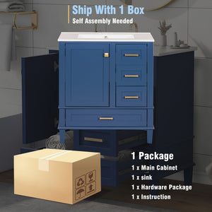 30" Bathroom Vanity with Sink Combo Set