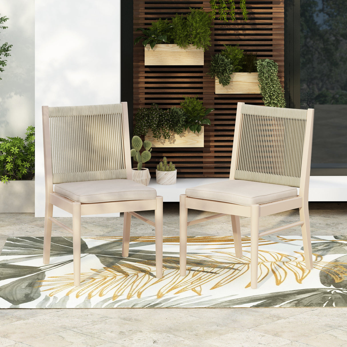 Cordoba Outdoor Dining Chairs, Set of 2