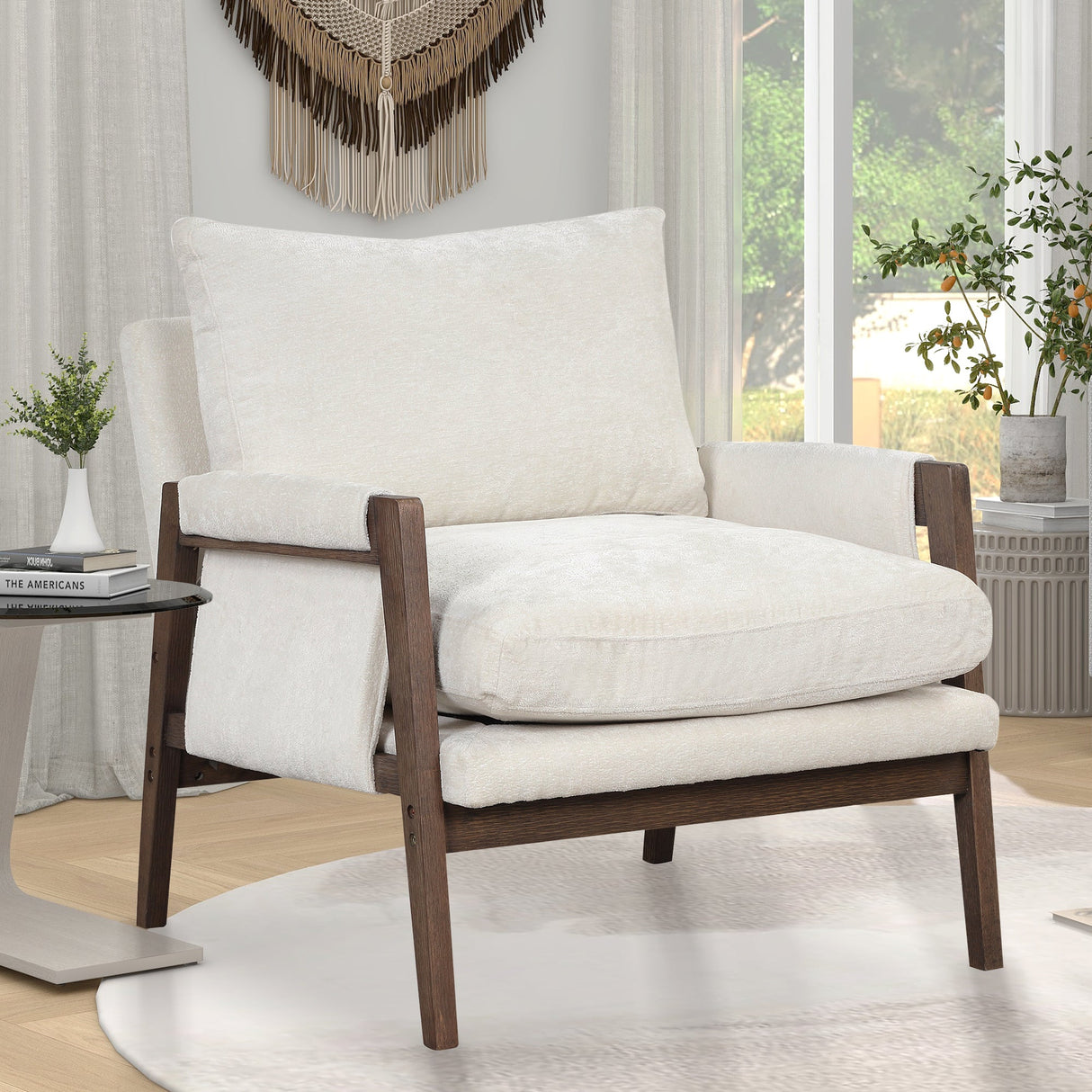 Kelly Mid-Century Modern Velvet Accent Armchair