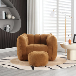 Soft Bean Bag Chair with Footstool