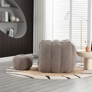 Soft Bean Bag Chair with Footstool