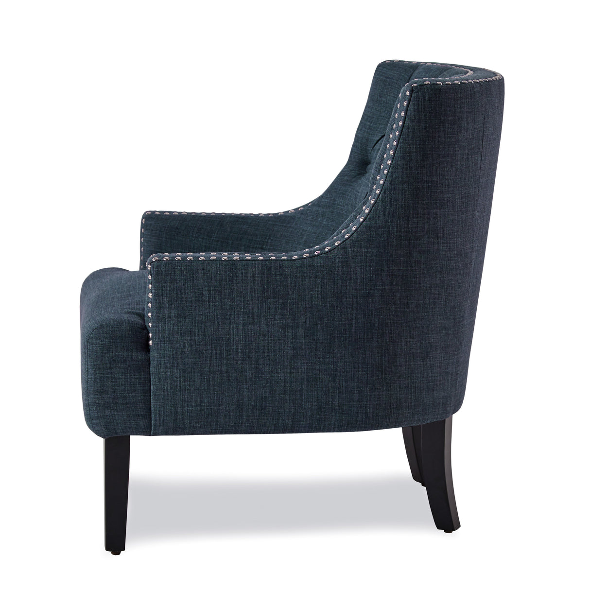 Button Tufted Sloped Arm Accent Chair
