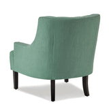 Button Tufted Sloped Arm Accent Chair