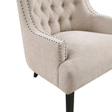 Button Tufted Sloped Arm Accent Chair