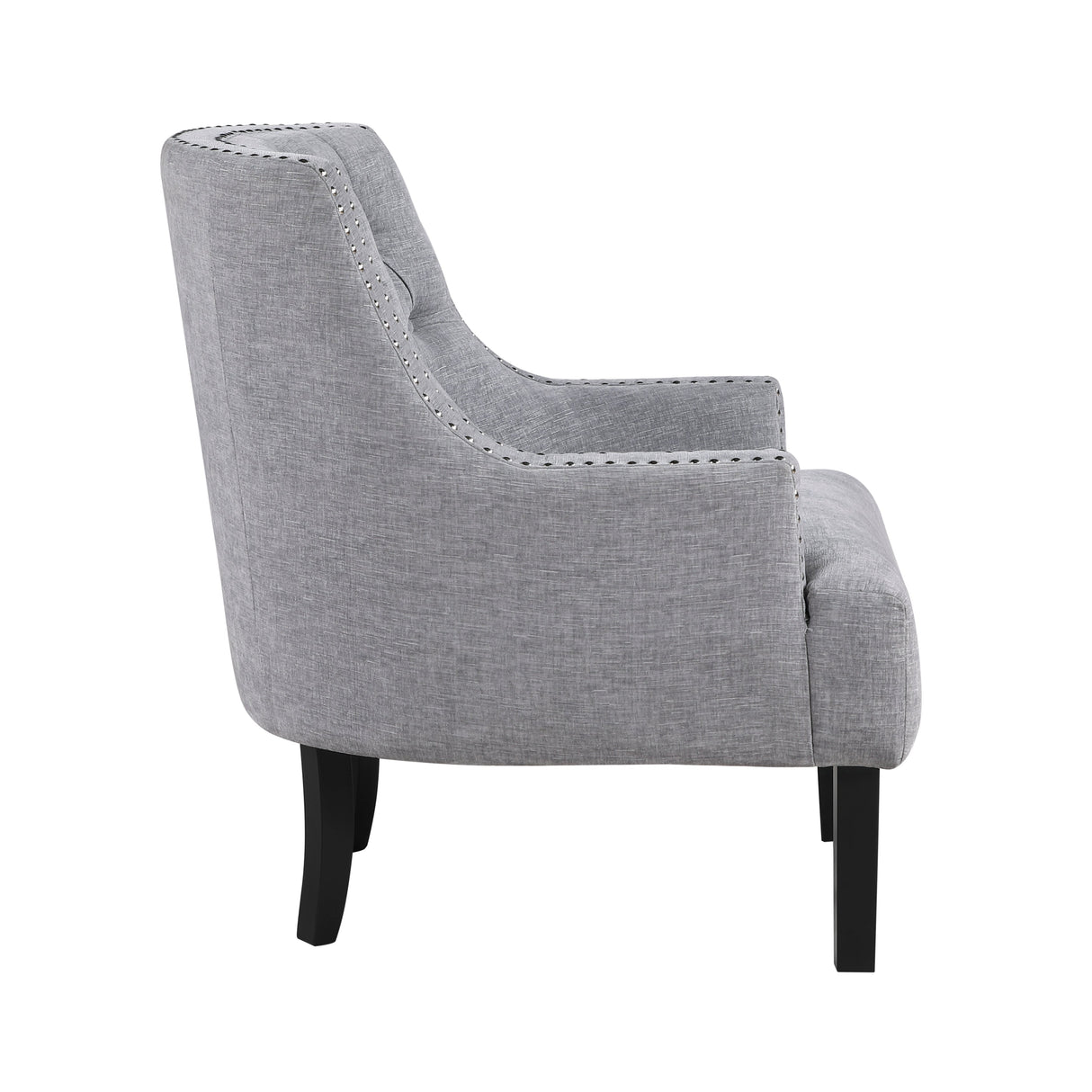 Button Tufted Sloped Arm Accent Chair