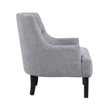 Button Tufted Sloped Arm Accent Chair