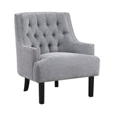 Button Tufted Sloped Arm Accent Chair