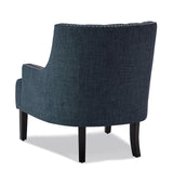 Button Tufted Sloped Arm Accent Chair