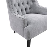 Button Tufted Sloped Arm Accent Chair