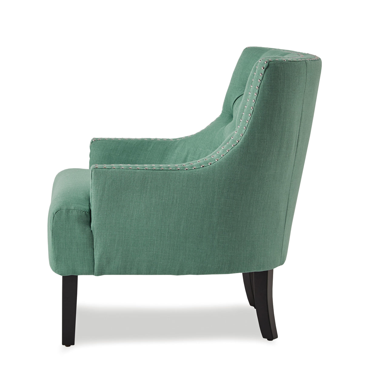 Button Tufted Sloped Arm Accent Chair