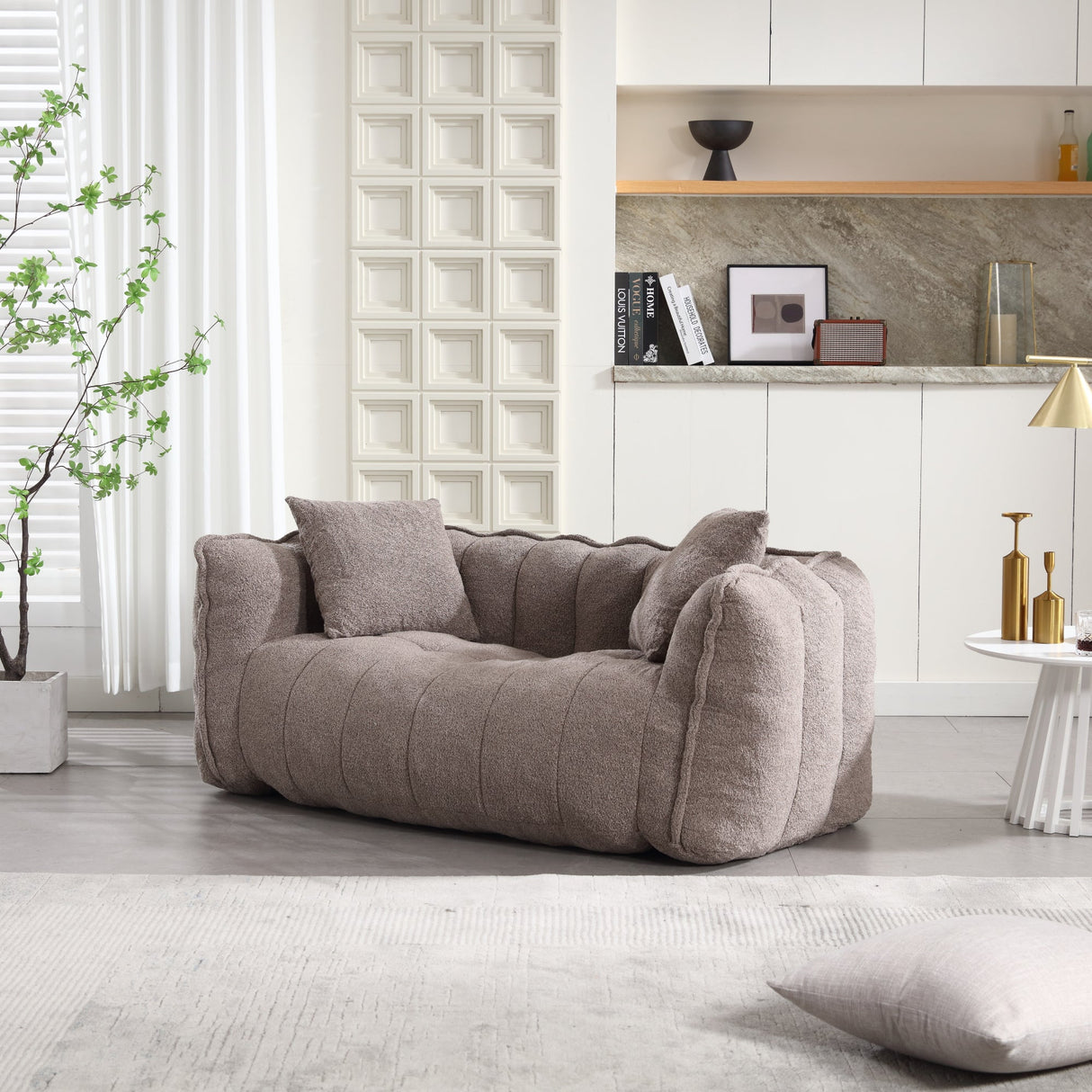 Soft Beanbag Chair with High Resilience Foam Core
