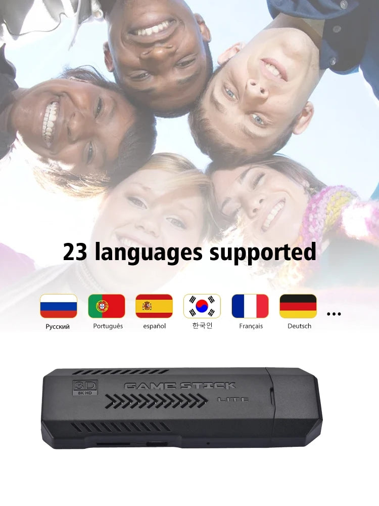 Retro 4K HDMI Game Stick – 30K+ Games with 2 Wireless Controllers