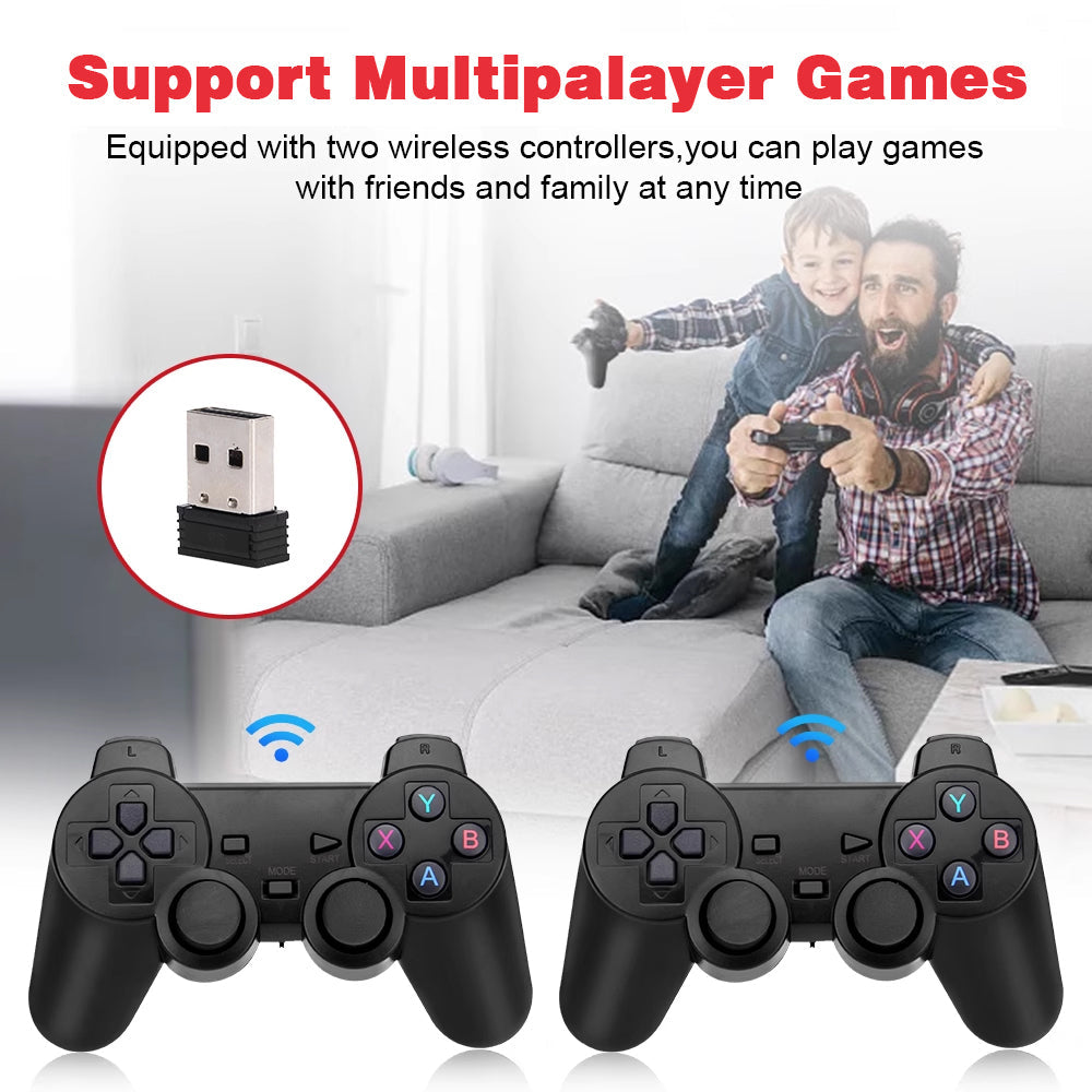 Retro 4K HDMI Game Stick – 30K+ Games with 2 Wireless Controllers