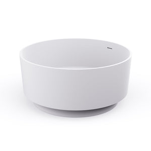 49 Inch Round Shape Freestanding Solid Surface Soaking Bathtub