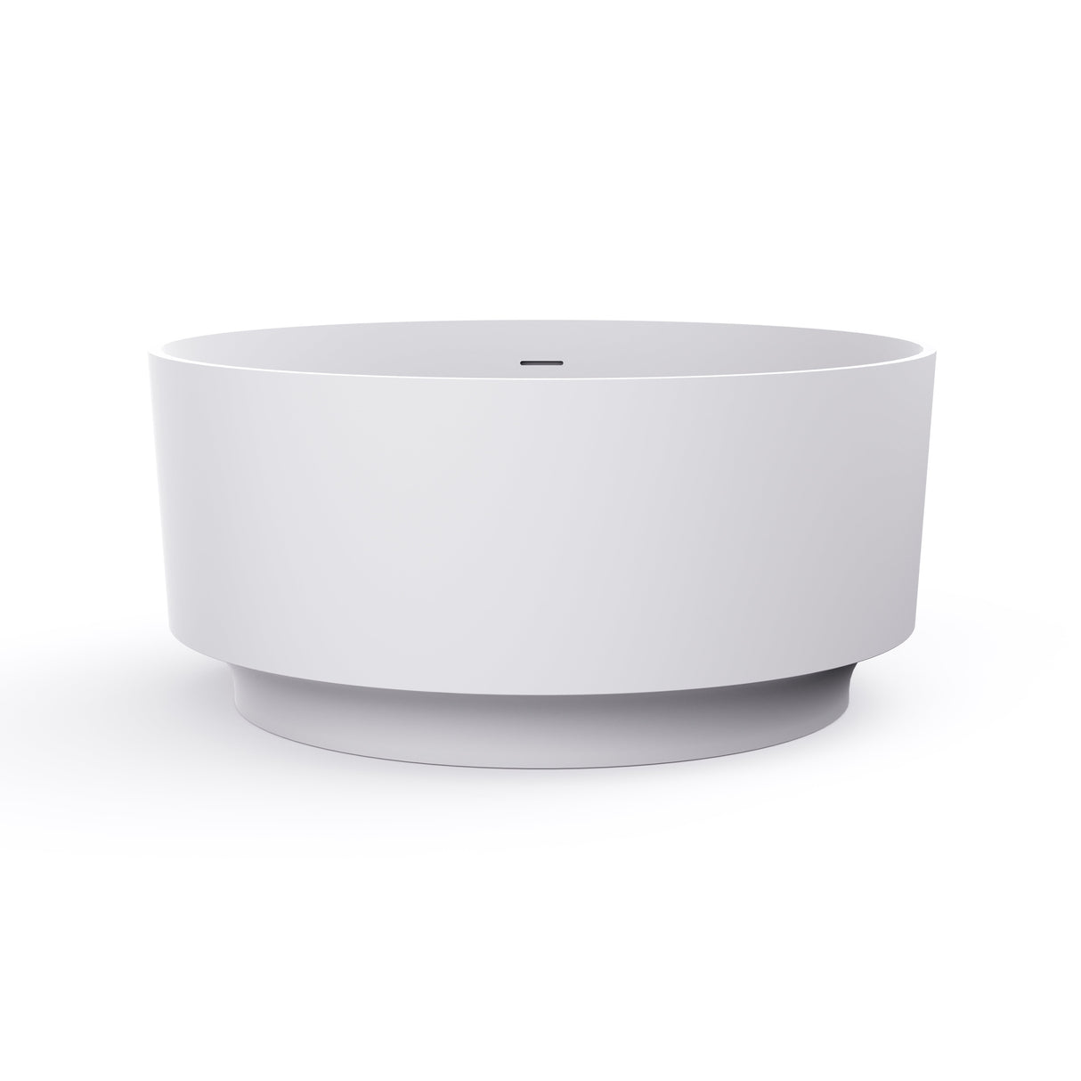 49 Inch Round Shape Freestanding Solid Surface Soaking Bathtub