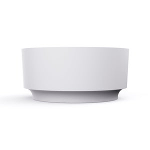 49 Inch Round Shape Freestanding Solid Surface Soaking Bathtub