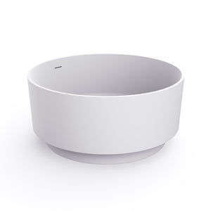 49 Inch Round Shape Freestanding Solid Surface Soaking Bathtub