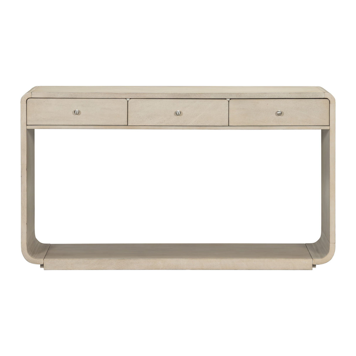 onsole Table With 3 Drawers And Display Shelf
