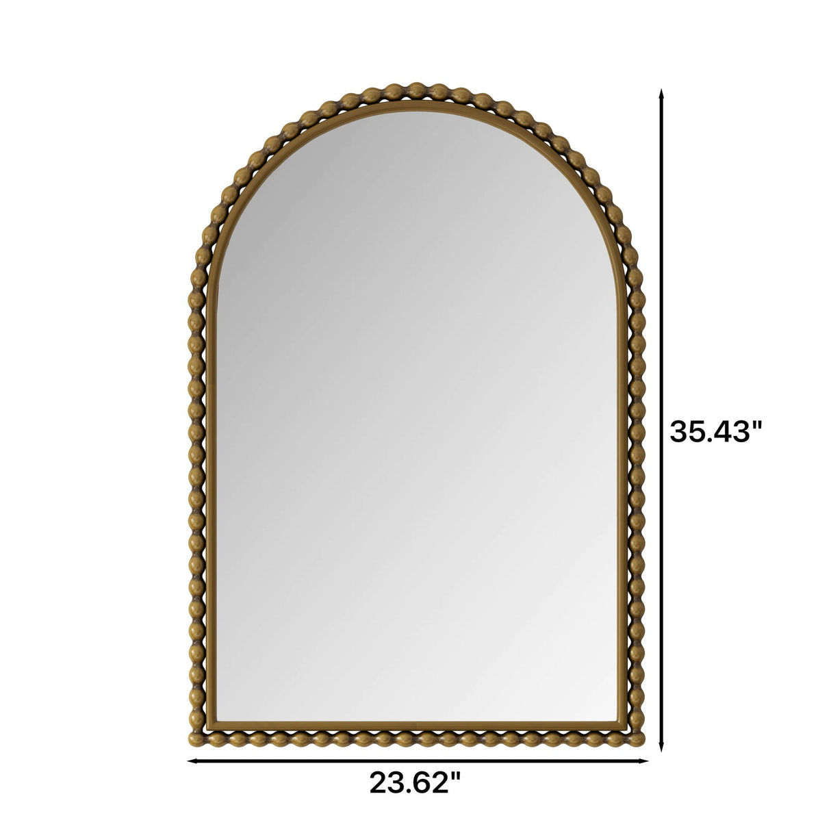 Vintage Iron Art Arch Mirror, Wall Hanging Or Table Display