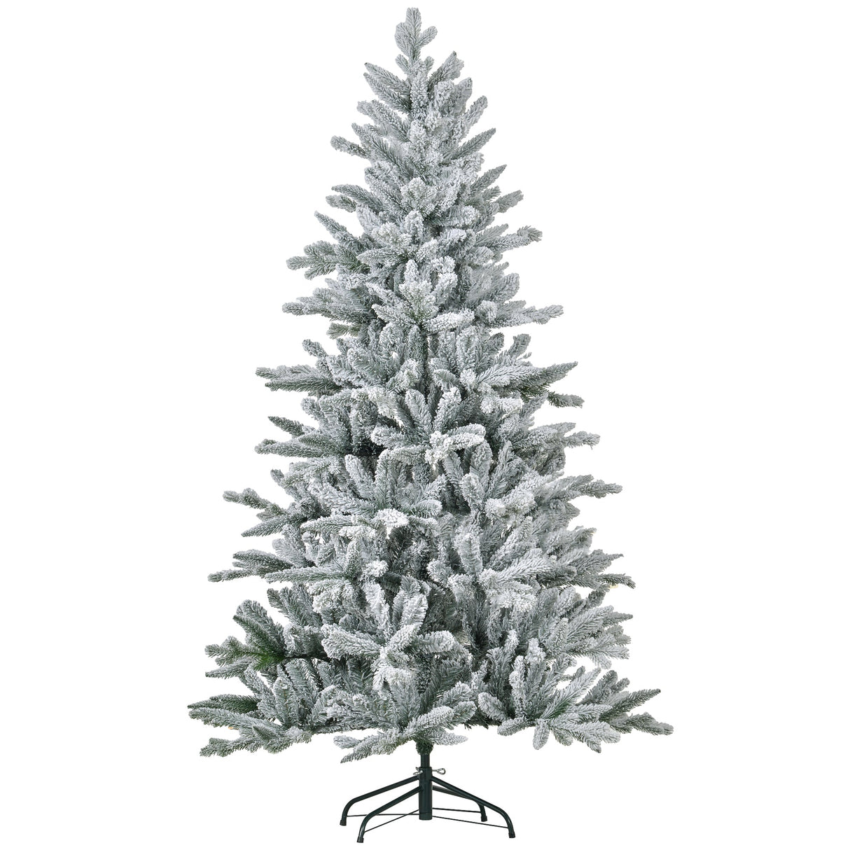 HOMCOM 6ft Snow Flocked Artificial Christmas Tree