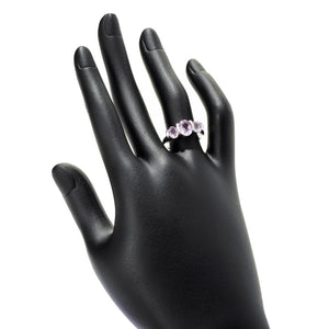 18K Rose Gold or Platinum Plated 2.98ctw Kunzite 3-Stone Ring