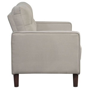 Harvey - 2 Piece Upholstered Tufted Sofa Set - Beige