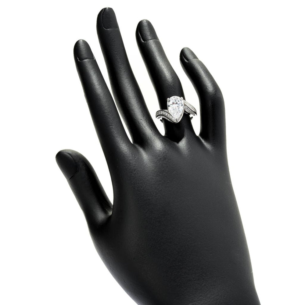 Brilliante 3.75 DEW Simulated Diamond Bypass Style Ring