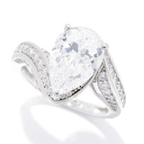 Brilliante 3.75 DEW Simulated Diamond Bypass Style Ring